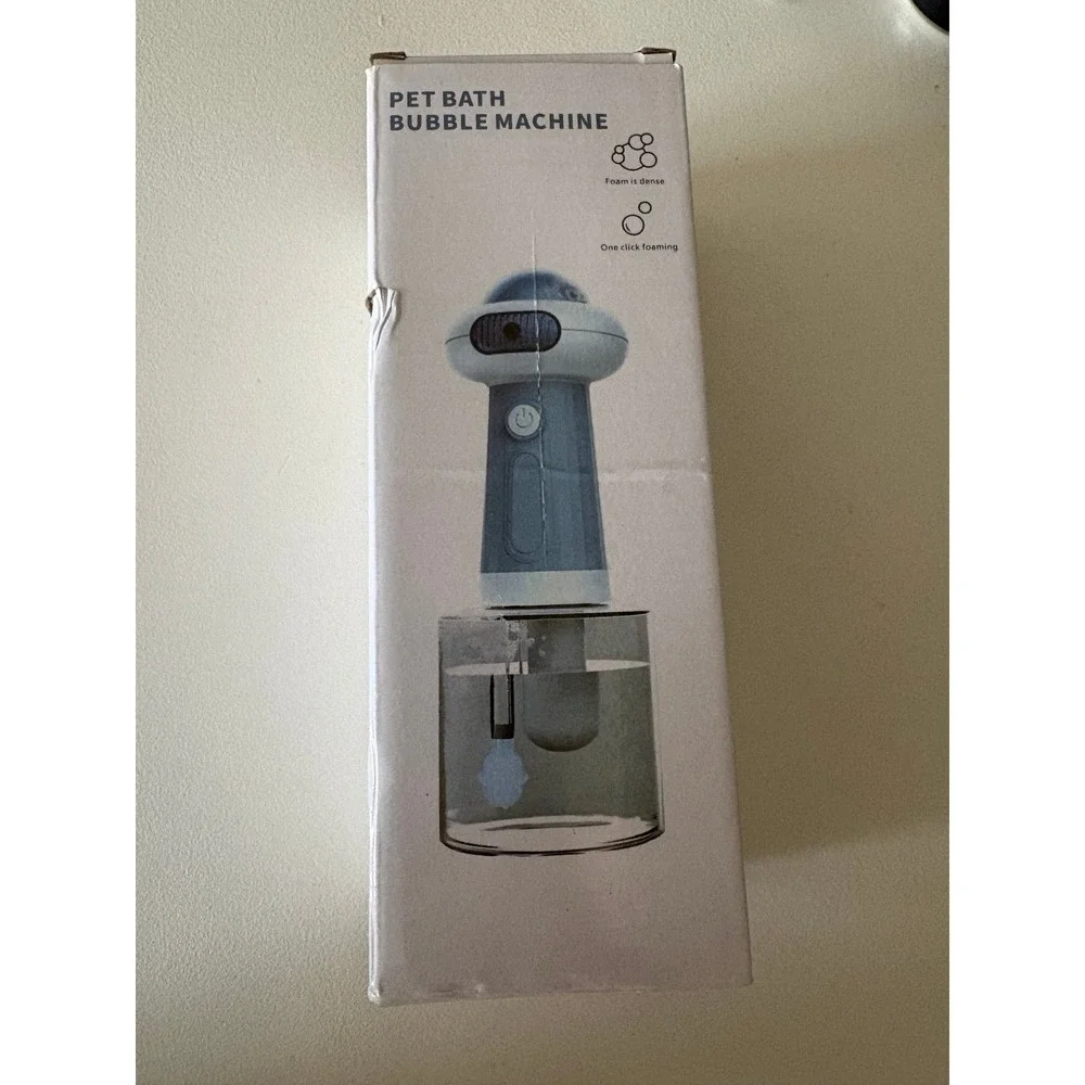 Pet Bath Bubble Machine Dog Cat‎ Foaming Soap Dispenser USB Rechargeable new